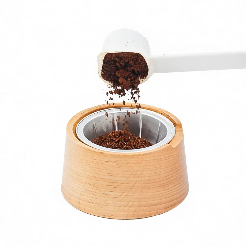 Reusable Coffee Pod For Vertuo Machine Stainless Steel Filter Capsule Espresso Filling Tool Tamper Accessory Set Durable