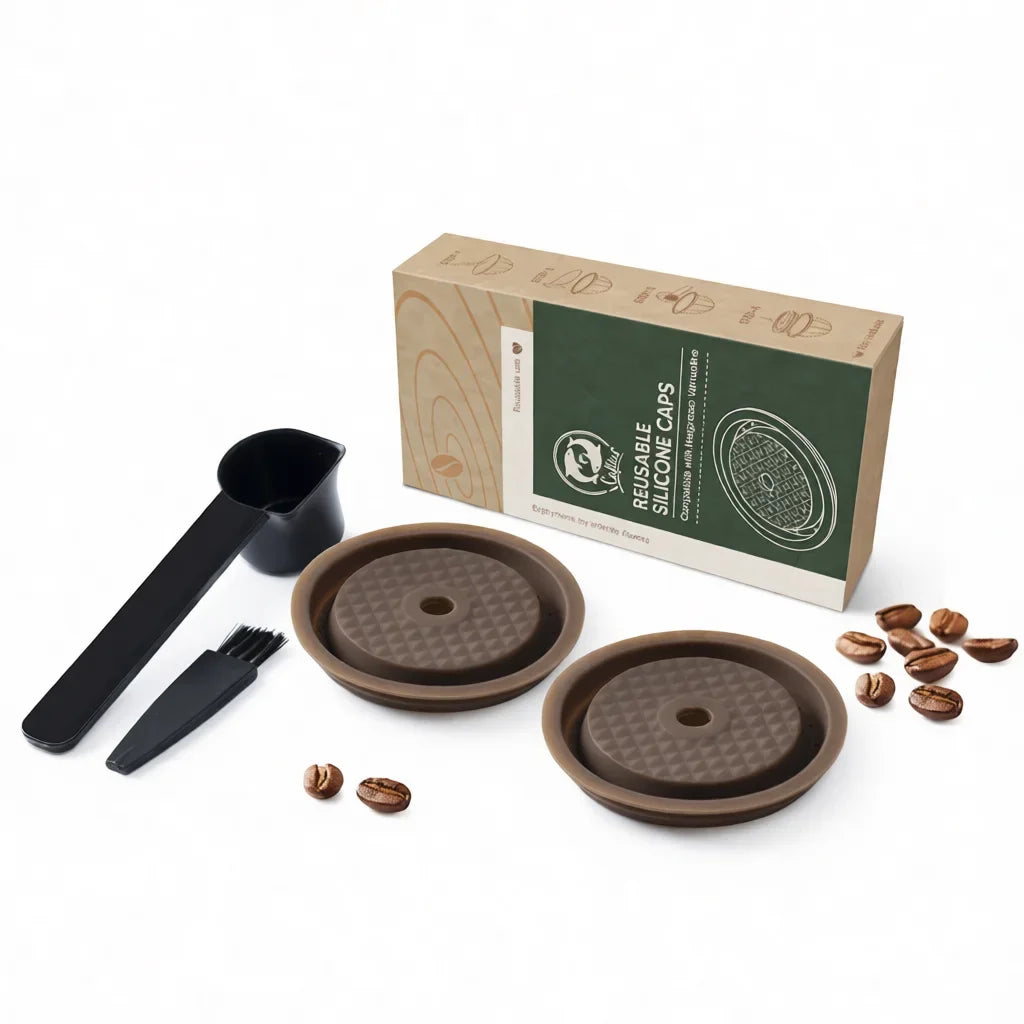 Reusable Coffee Pod For Vertuo Machine Stainless Steel Filter Capsule Espresso Filling Tool Tamper Accessory Set Durable